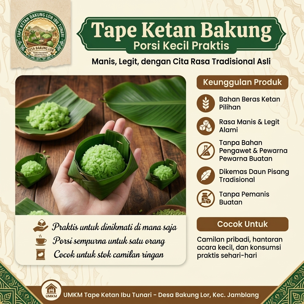 Tape Ketan Bakung - Kemasan Kecil