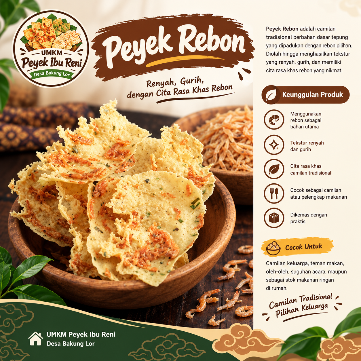 Peyek Udang Rebon Ibu Reni