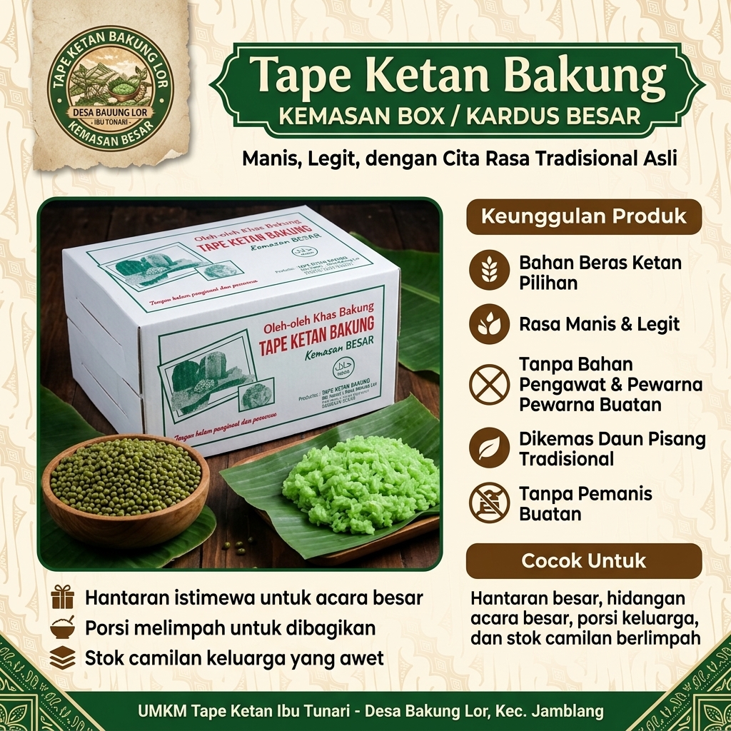 Tape Ketan Bakung - Kemasan Besar